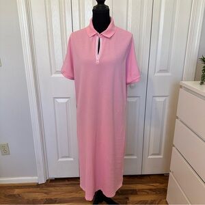 Lauren Ralph Lauren Pink Polo Dress Size 1X Cotton Knit Short Sleeves Preppy